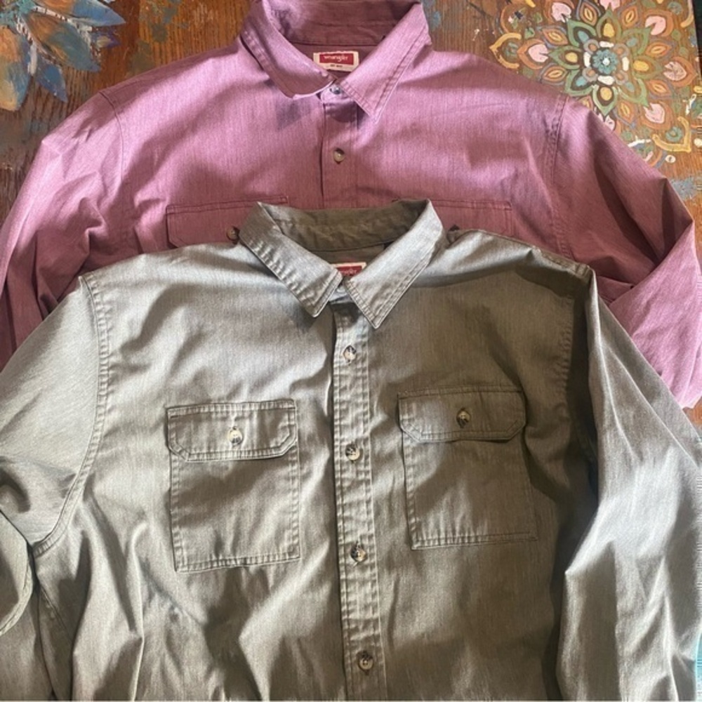 Bundle/Lot Wrangler Authentics Men's Long Sleeve Classic Woven Shirt XL